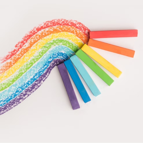 pastel sec couleur arc-en-ciel joie page blanche art artistique art-thérapie sara fée gagné charest