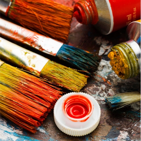 Peinture couleurs acrylique huile pinceaux pot art artistique art-thérapie sara fée gagné charest